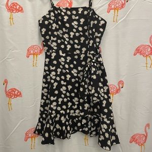 SHEIN Black Daisy Dress